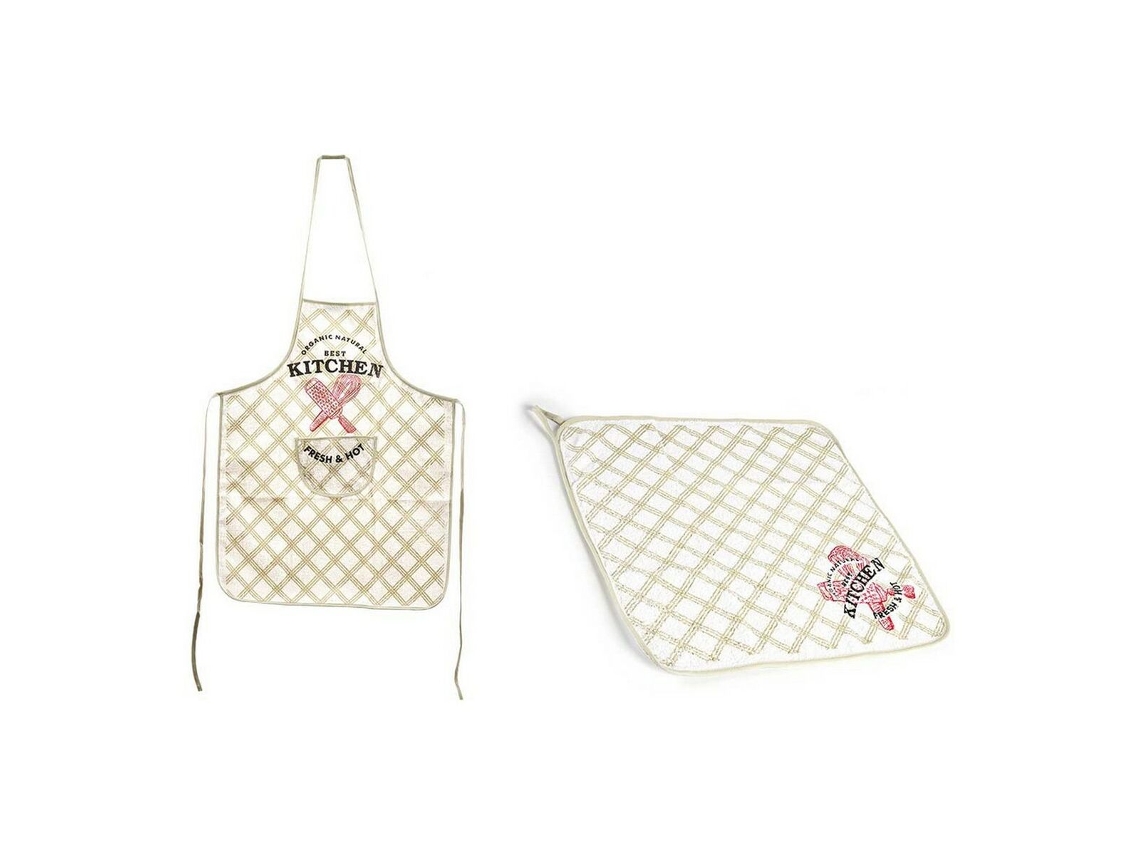 Set Delantal Paño de Cocina (2 pcs)
