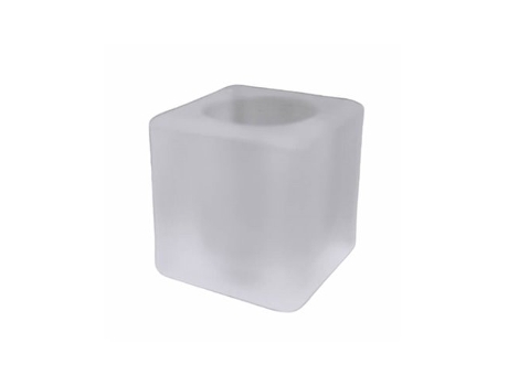 Tulipa de cristal cuadrada MATE MINICUBO 4,5x5cm con apertura de 2cm