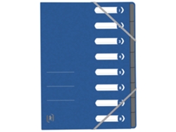 Carpeta de archivo OXFORD Top File Din A4 8 compartimentos azul