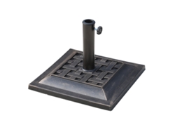 Base Sombrilla Resina Poliéster 9kg Mástil 38/48 Mm Bronce