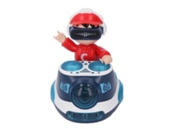 Ats-juguete De Baile Robot Dj Con Música Luces Parpadeantes Ruedas Universales Coche Móvil Automático Para Niños Azul