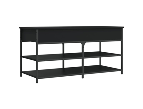 Banco zapatero madera de ingeniería VIDAXL negro (100x42,5x50 cm)