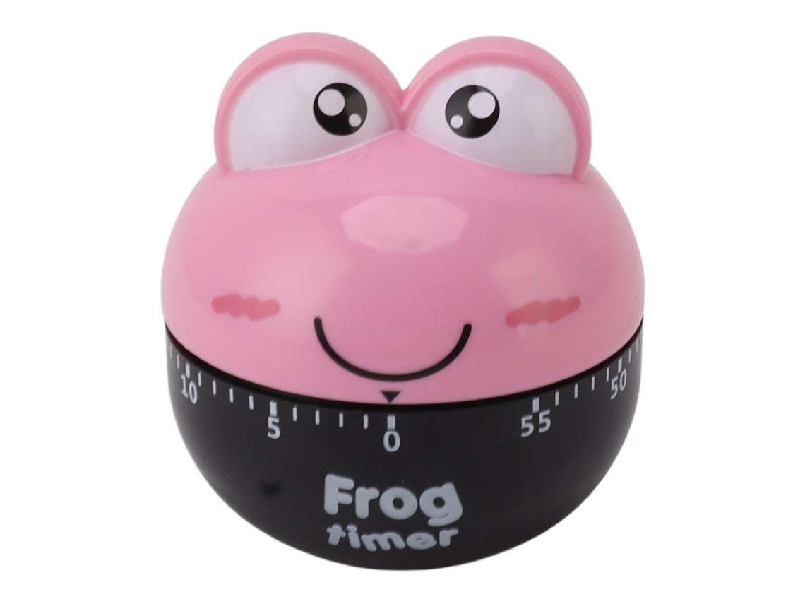 Cronómetro Mecánico De Dibujos Animados Para Cocina Y Estudio, Ajustable, 60 Minutos, Rosa.