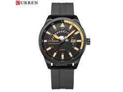 Reloj Deportivo De Cinta Para Hombre (negro), Reloj De Pulsera De Cuarzo Creativo Con Diseño Calado, Reloj Casual Con Calendario.