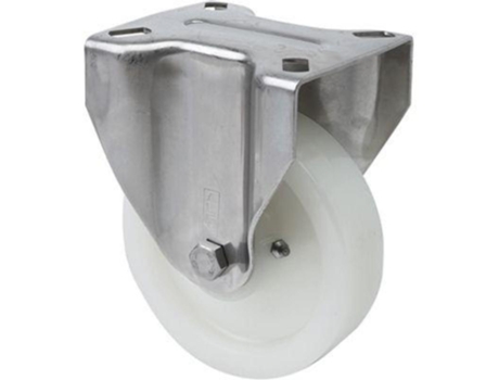 Rueda fija inox.17zvi125-fte nylon blanco extrafuerte eje liso ALEX