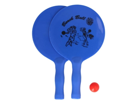 Raquetas palas playa con pelota ø 22,5 cm. x 38,5 (alt.) cm. resistente al agua y al sol. raqueta de playa, palas playa.