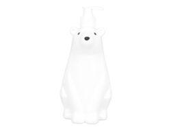 Dispensador De Champú White Bear Con Bomba De Pp/pe Para Baño, 25,5 X 12 Cm, Para Champú, Acondicionador Y Jabón Corporal.