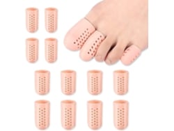 12 Protetores de Dedos Transparentes em Silicone para Alívio da Dor, Capas Antiderrapantes para Dedos para Esportes e Atividades Diárias - Rosa