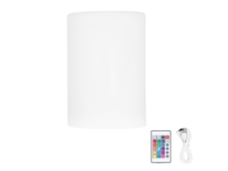 Luz Cilíndrica Led Rgbw Controle Remoto 16 Cores Recarregável À Prova D'água Para Quarto E Exterior
