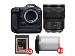 Canon Eos R3 + Rf 14-35mm F/4 L Is Usm + 3 Sandisk 64gb Extreme Pro Cfexpress Type B + 3 Canon Lp-e19 + Ebook “20 Consejos Para Fotos Que Impactan”