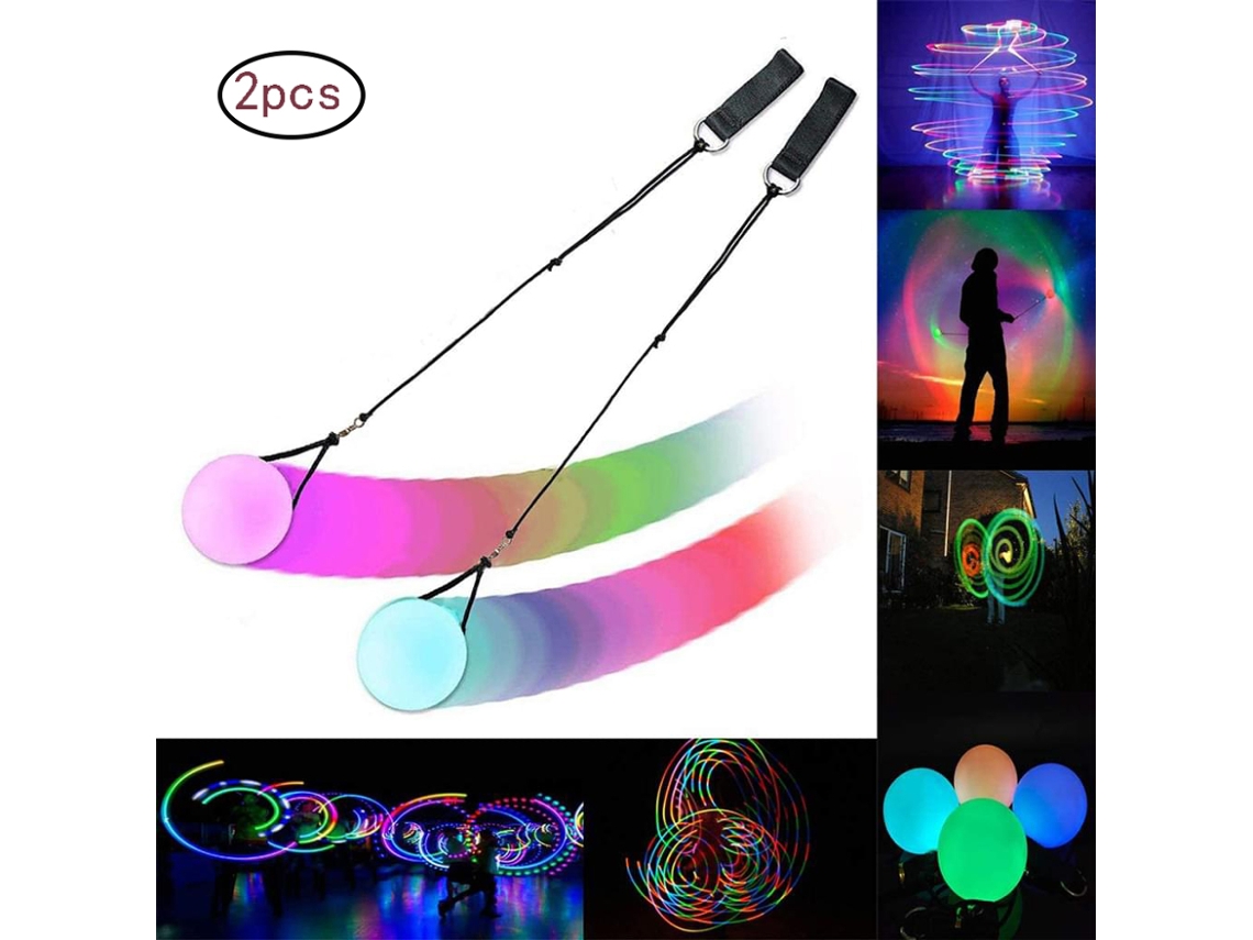 2 Bolas Led Coloridas Para Decoração E Dança 