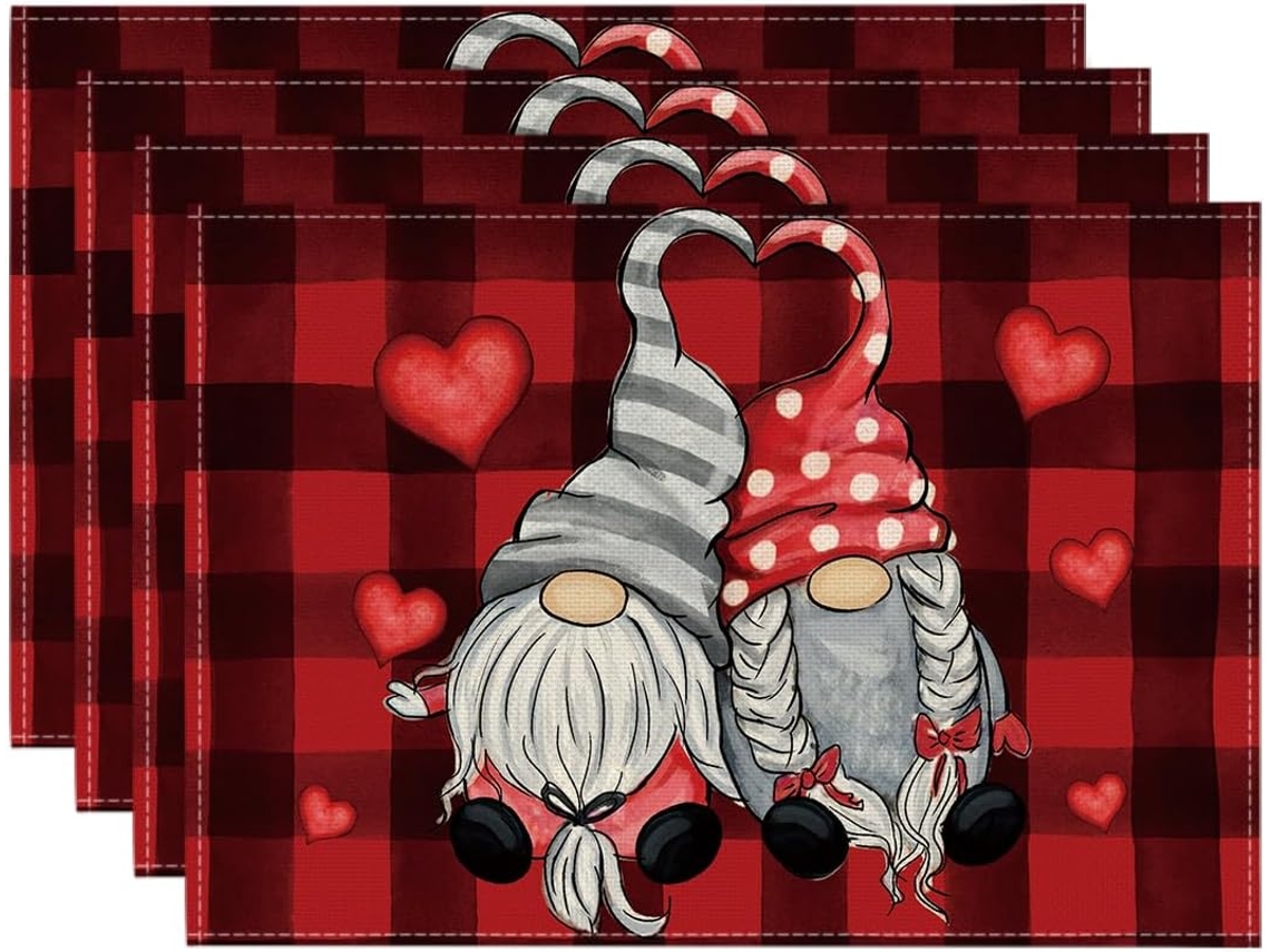 Decoración navideña para mesa y cocina, juego de manteles individuales festivos, 4 piezas Digitallab (30 x 45 cm)