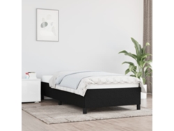 Estructura De Cama Sin Colchón Tela Negro 80x200 Cm