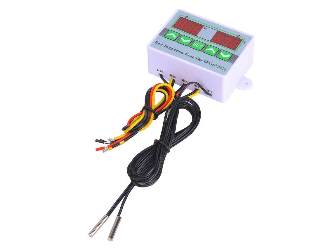 Controlador De Temperatura Digital Inteligente St3012, Termostato De Doble Canal, 12 V Cc