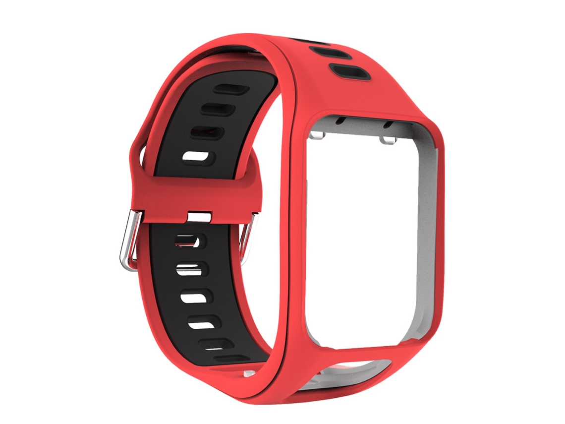 Rebe-cinto De Pulseira De Silicone Para Tomtom Spark Runner2/3 Preto Vermelho