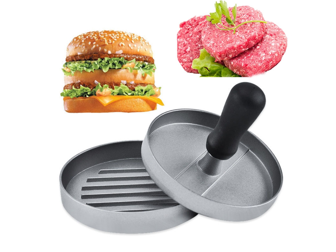 Prensa Antiadherente Para Hamburguesas De Aluminio, Moldeadora Para Carne Para Barbacoa Y Parrilla.