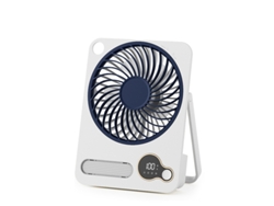 (blanco) Ventilador De Escritorio De Pared Plegable Ultrafino De 3000 Mah Con Luz Nocturna, Bluetooth E Interfaz Usb.