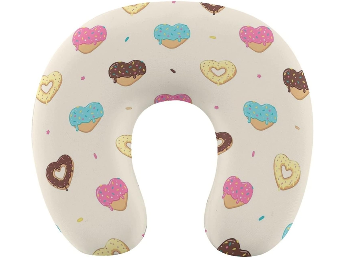 Almohada Colorida Forma Rosquilla, Espuma Viscoelástica Viscoelástica Fácil Relajación Cómodos