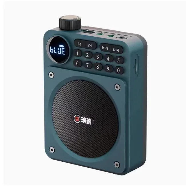 Mini Radio Fm (azul) - Pantalla Led - Altavoz Bluetooth - Amplificador - Tarjeta Tf - Memoria Usb - Reproductor Mp3