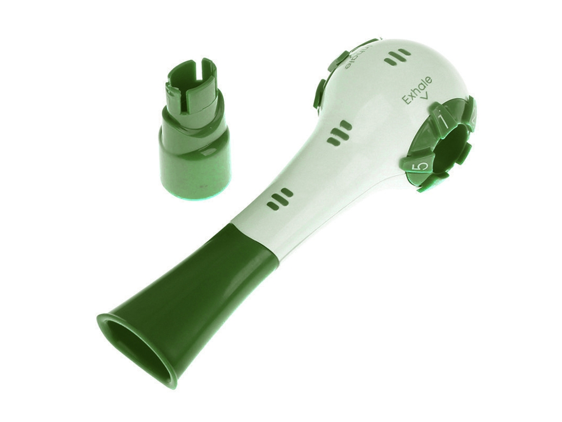 Entrenador de respiración con resistencia ajustable para el entrenamiento de la respiración pulmonar, color verde Siurn