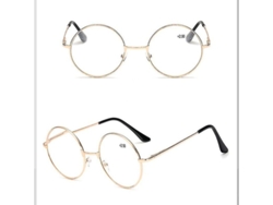 Gafas De Lectura Redondas De Metal Estilo Vintage +1.00~4.00 Unisex Regalo Ideal