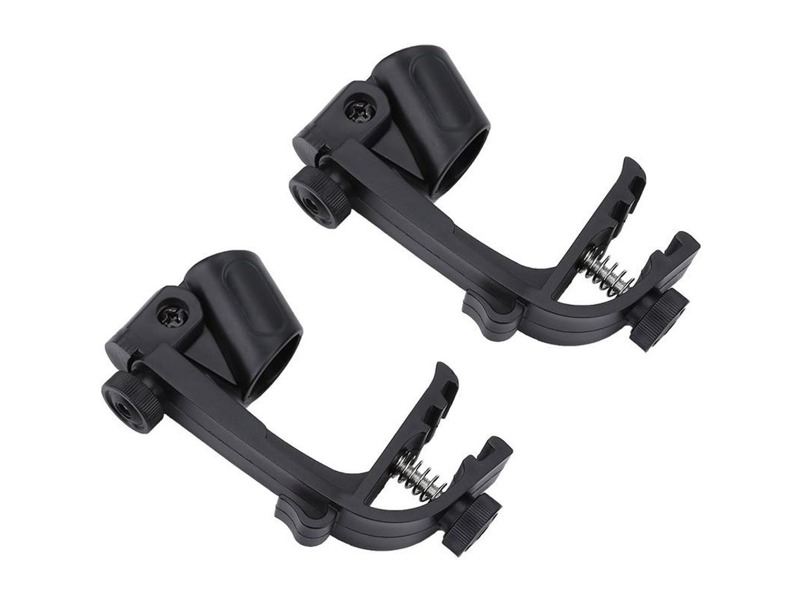 Clips Para Micrófono Para Batería, 2 Piezas Ajustables De Plástico Antichoque Para Aros De Batería.