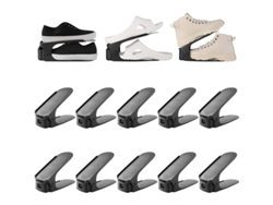 2026-organizador De Zapatos Apilable, 10 Unidades, Material Pp, Ajustable 3 Alturas, Antideslizante, Ahorro De Espacio
