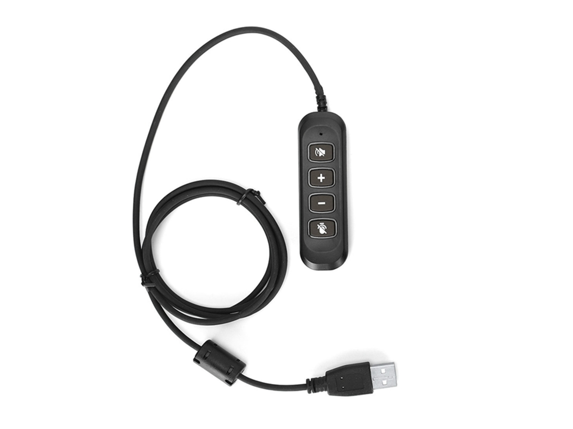 Adaptador De Auriculares H901 Usb Qd Para Centro De Llamadas De 3,5 Mm Con Volumen Ajustable - Gris