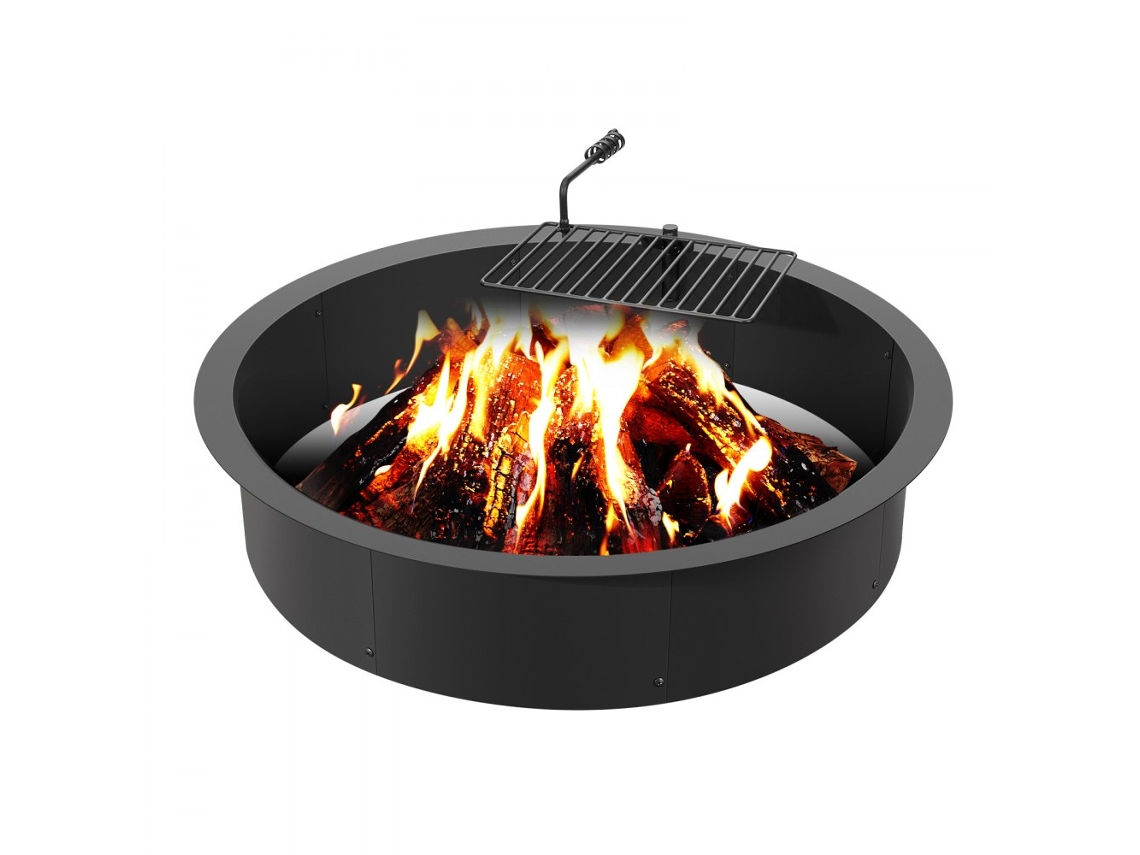 Anillo de chimenea de acero al carbono con parrilla giratoria para barbacoa Tekmaquinas
