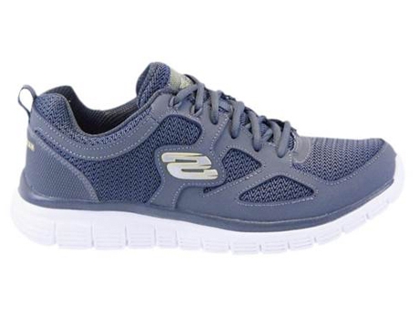 Zapatillas Deportivas SKECHERS Char (Azul Mariño, Grafito - Tejido, Material Sintético- 44)