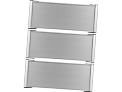 3 Soportes De Placas De Identificación De Aleación De Aluminio En Blanco De Doble Cara Para
