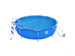 Piscina Tubular con Bomba 6125 L (Azul - PVC y Metal - 370x76 cm)