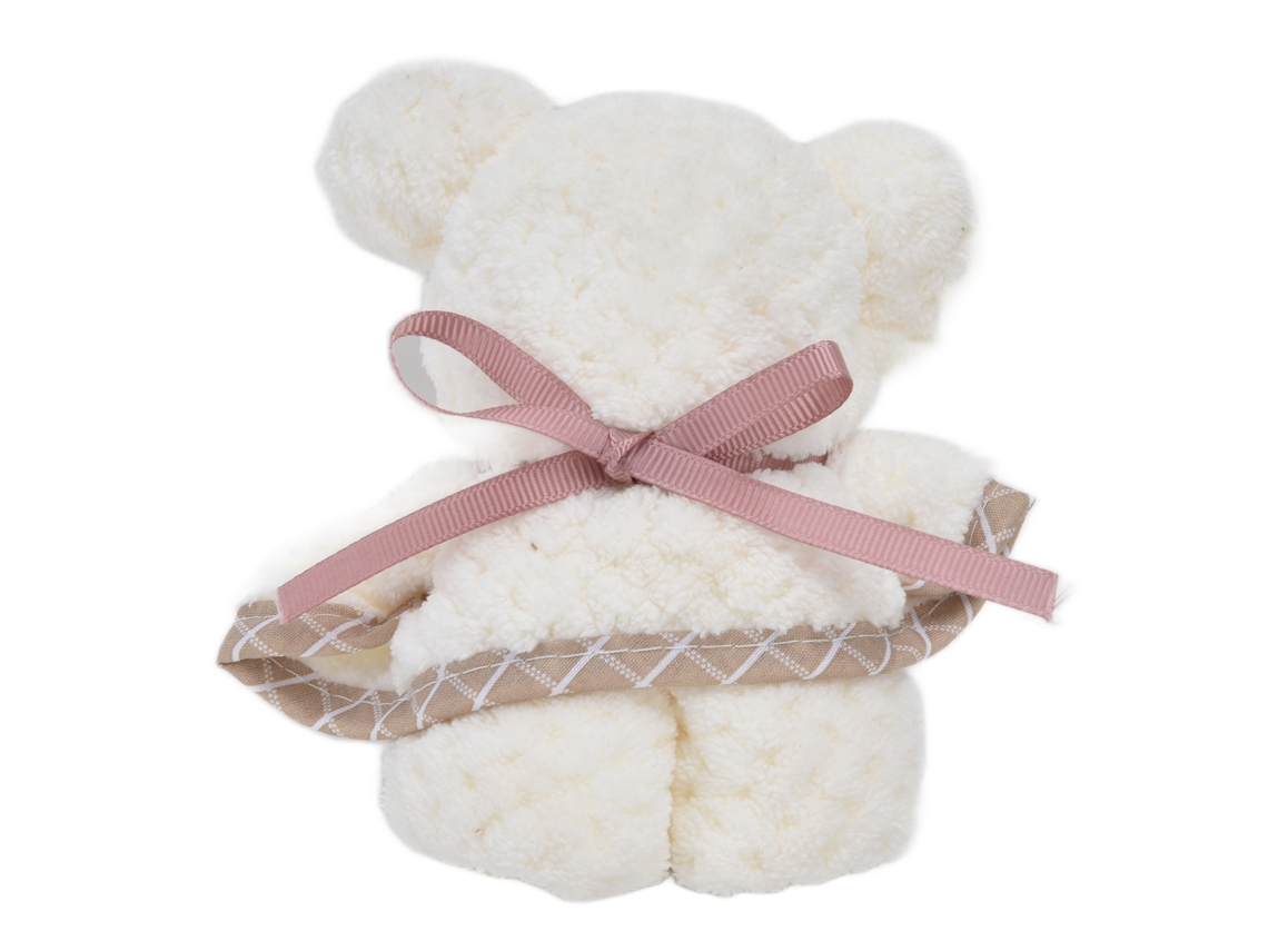 Toalla de franela con forma de oso, regalo de cumpleaños, bolsa para vino con cinta