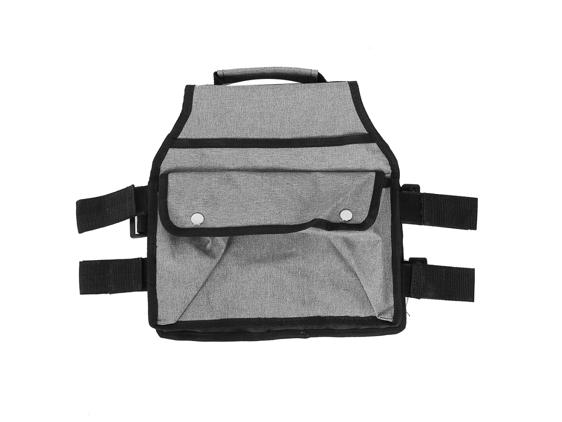 KOFIHETY Bolsa para Silla de Ruedas en Tela Oxford Gris, con Bolsillo Gran Capacidad, Bolsa Colgante Organizadora