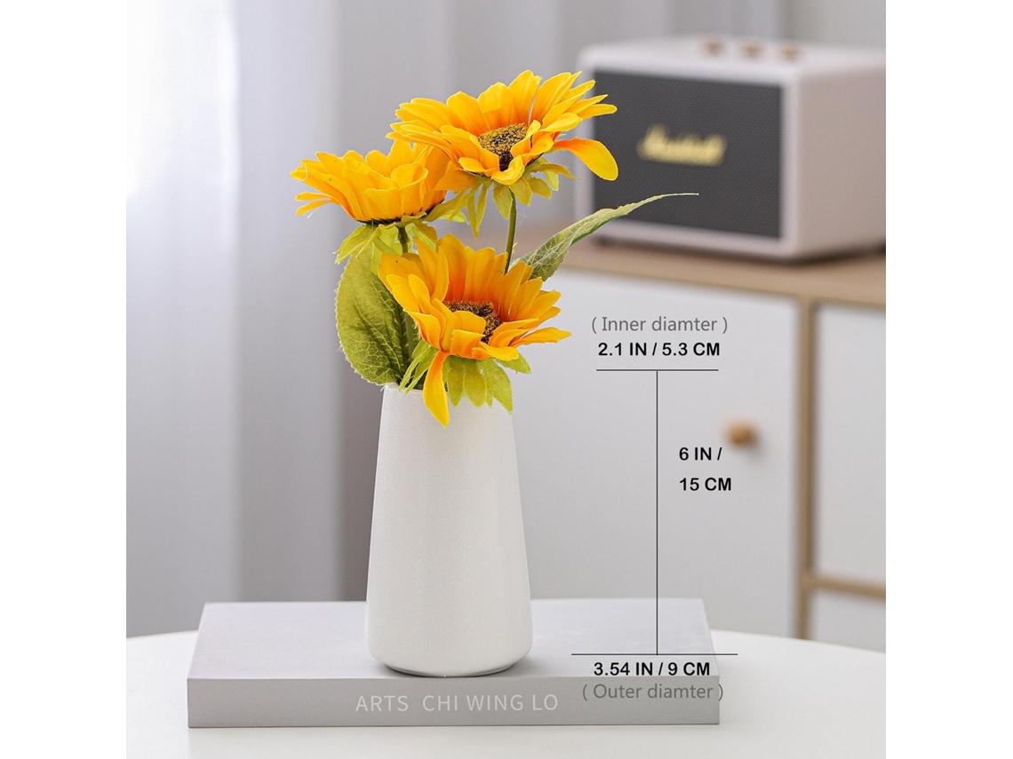 Jarrón de Cerámica: Un jarrón minimalista con un estilo sencillo, elegante y único, adecuado para chimeneas.