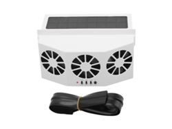 Refrigerador Solar Para Coche Con 3 Ventiladores Refrigeración Energética Ventilador De Escape Aire Fresco Accesorios Auto Blanco