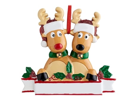 Adornos de árbol de Navidad de ciervos personalizados, decoraciones colgantes de árboles de Navidad DIY para regalo