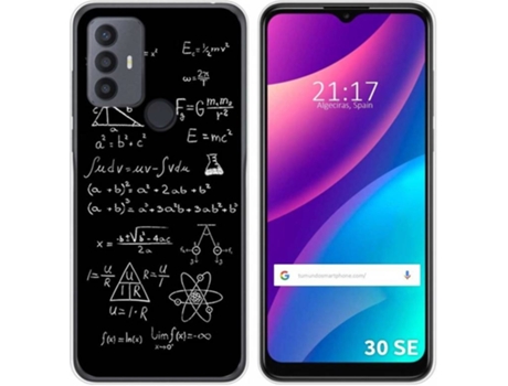 Carcasa para TCL 30 SE TUMUNDOSMARTPHONE Dibujos Formulas Multicolor