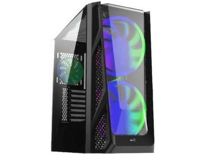 Caja PC AEROCOOL NIGHTHAWK DÚO (ATX Mid Tower - Negro)