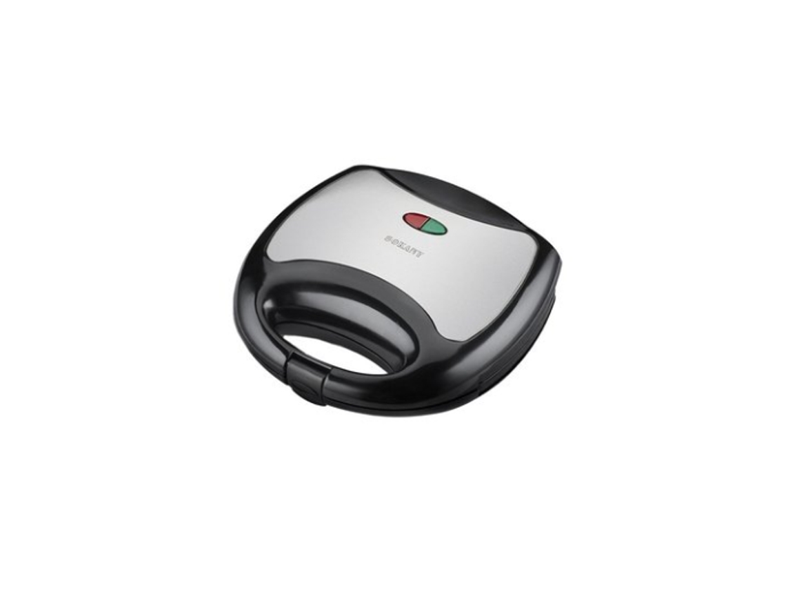 Sandwichera eléctrica de 750 W con placas antiadherentes Sokany KJ-102 Marrón + Plateado
