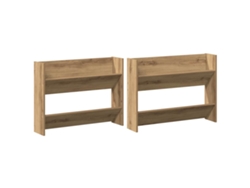 Maison Exclusive - Armario Zapatero 2 Pcs Roble Artesanal 85 X 18 X 90 Cm