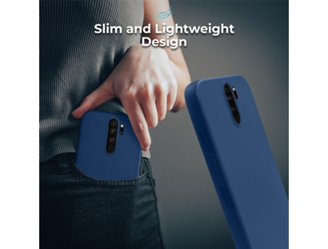 Funda Temperamental Projetada Meia Noite Acabamento Fosco para Xiaomi Redmi Note 8 Pro MOOZY Silicona Líquida