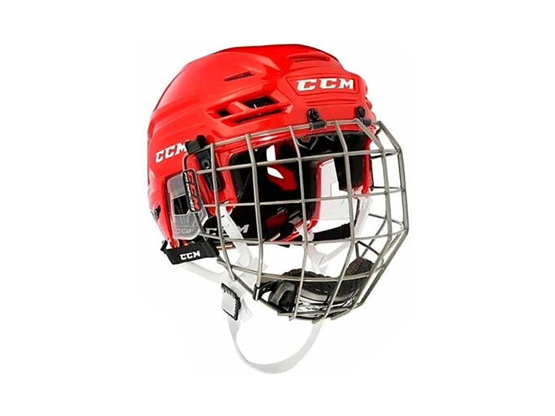 Capacete de Hóquei no Gelo Combo Ht210C Vermelho Mccm