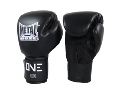 Guantes Unisexo de Boxeo METAL BOXE (6/8 años - Negro)