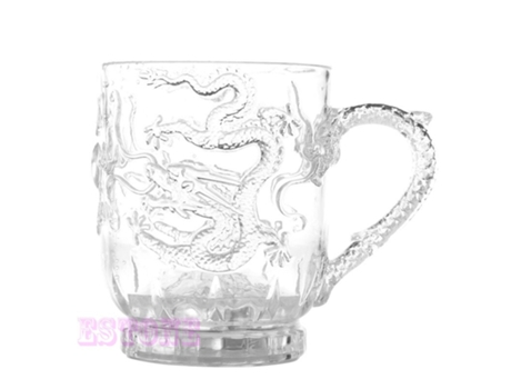 Taza XGF Gafas taza de cerveza dragón led inductivo flashing light tazas para fiestas | copa dragón | copa de cerveza cerveza (blanco)