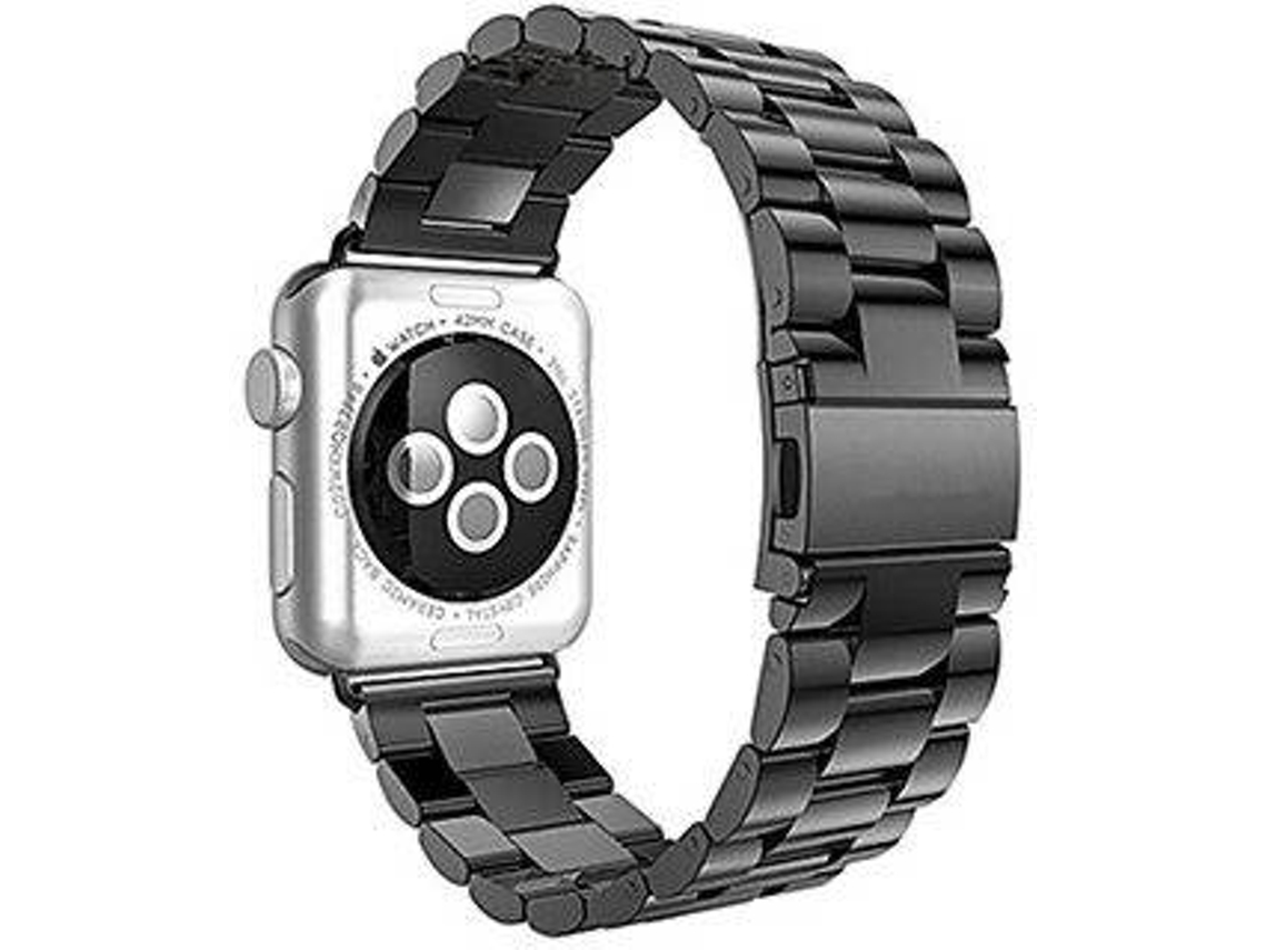 Kit Brazalete, Herramienta y Funda para Apple Watch Series 6 PHONECARE Stainless Lux Negro