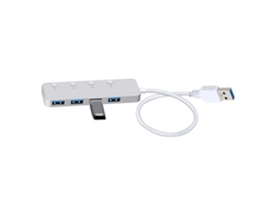 Estación de acoplamiento USB Bestvite USB3.0 con 1 puerto de carga y 4 interruptores independientes, 5 Gbps, alta velocidad, color gris