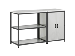 Juego de almacenamiento de cocina de 2 piezas en plata con puerta EXCLUSIVO DE MAISON