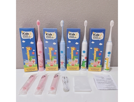 Cepillo de dientes eléctrico Cepillo de dientes rotatorio para niños HHZ Niños Ultrasonic6 Cabezales de cepillo