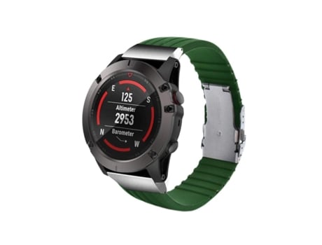 Correa Silicona Líquida para Garmin fenix 5X Verde